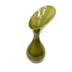 Wazon szklany Tulipan wąski Zielony 34cm